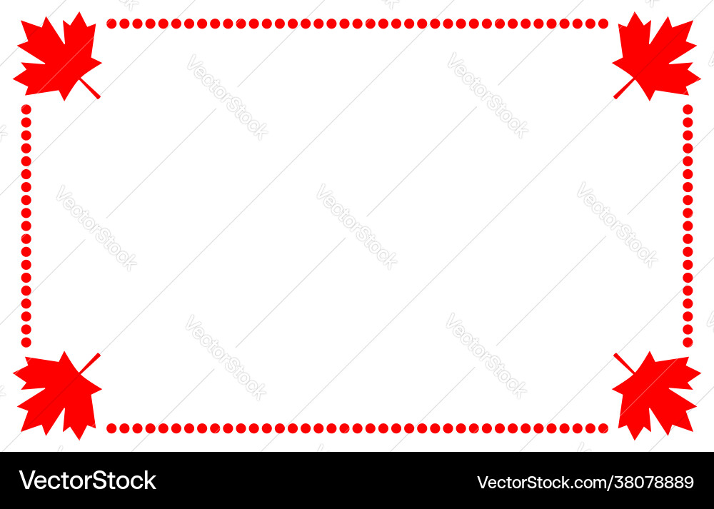 Canadian Flag Border Frame vector image