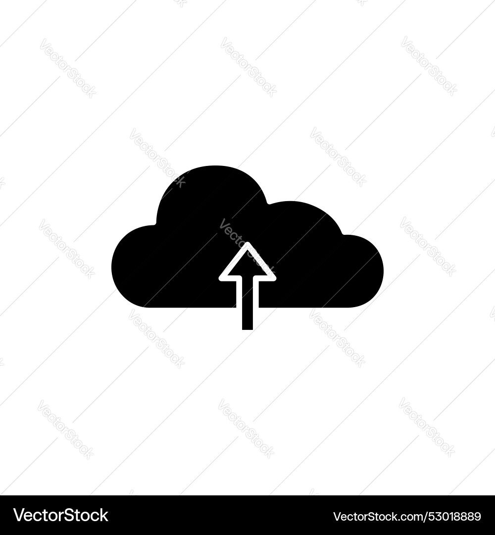 Cloud upload icon set file or folder vector image
