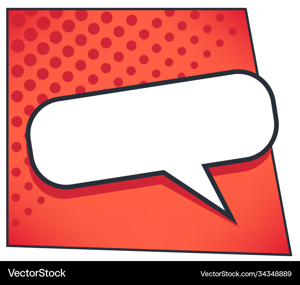 Comic Speech Bubble - Retro Chat Box vector image