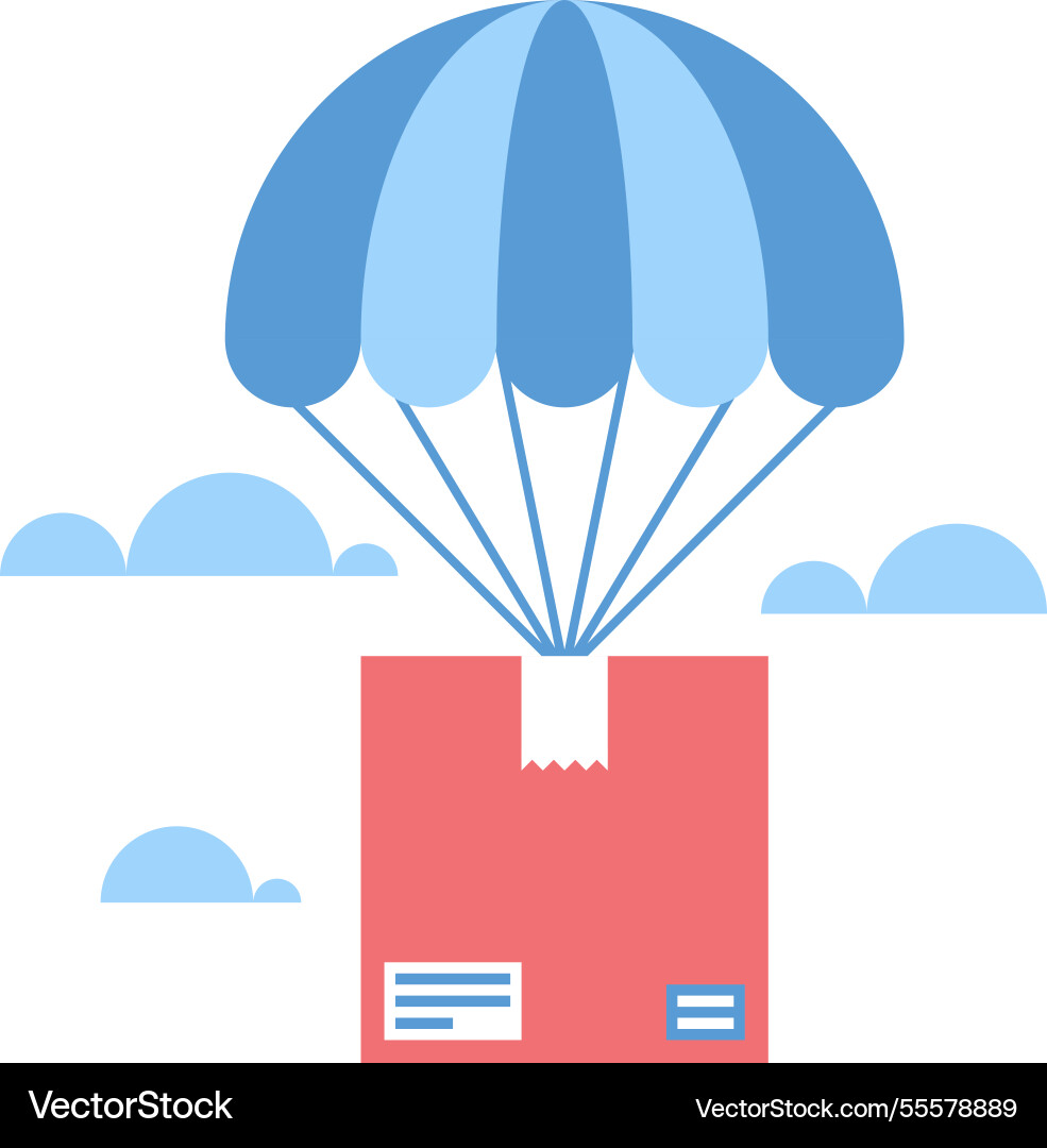 Delivery flat web icon concept Vector Image