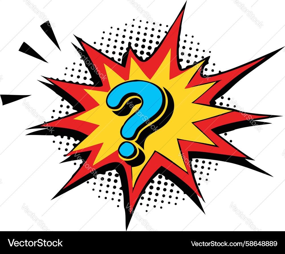 Question mark pop art speech bubble design Vector Image
