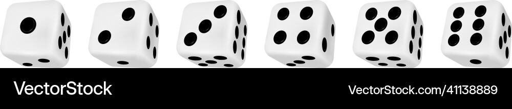 Realistische 3d casino rollende Würfel zeigen Zahlen Realistische 3d casino rollende Würfel zeigen Zahlen vektorbild