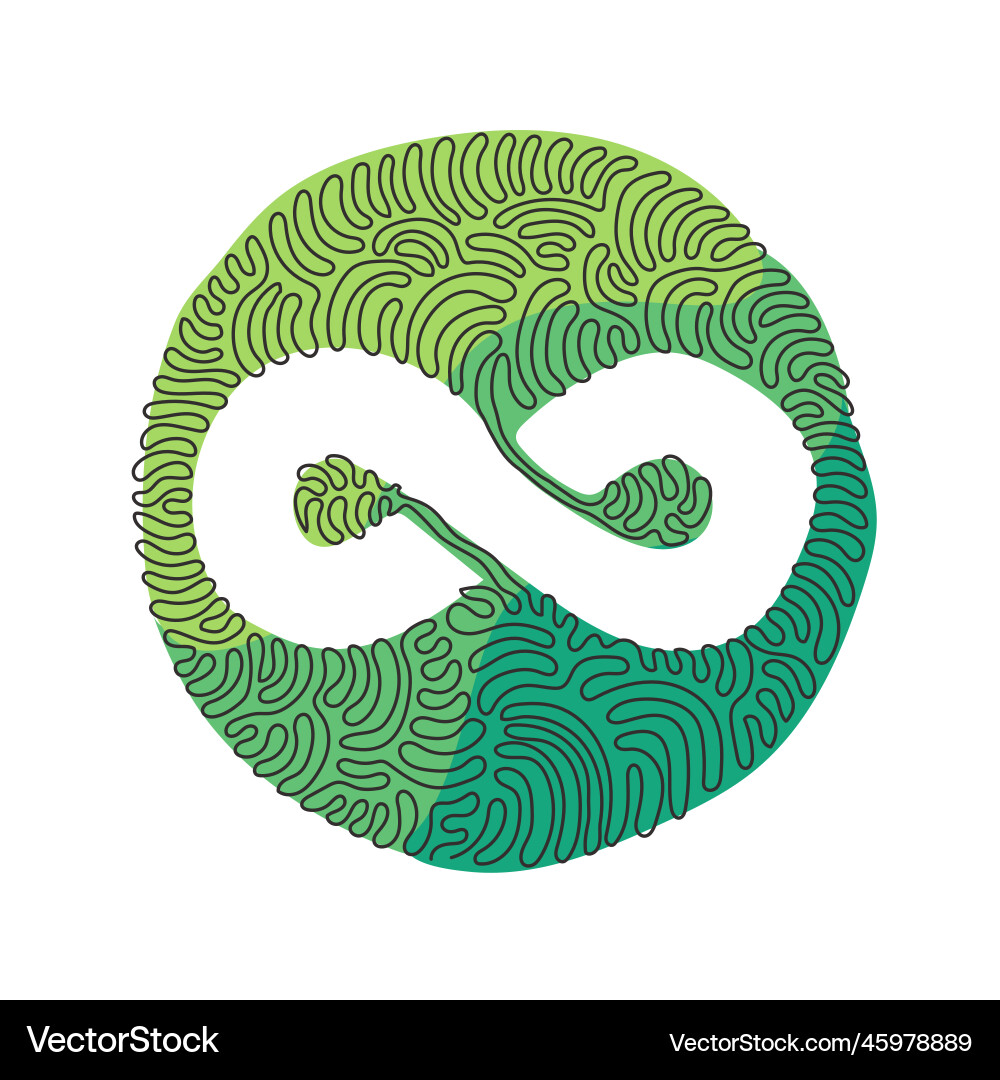 Single one line drawing infinity logo creative Vector Image