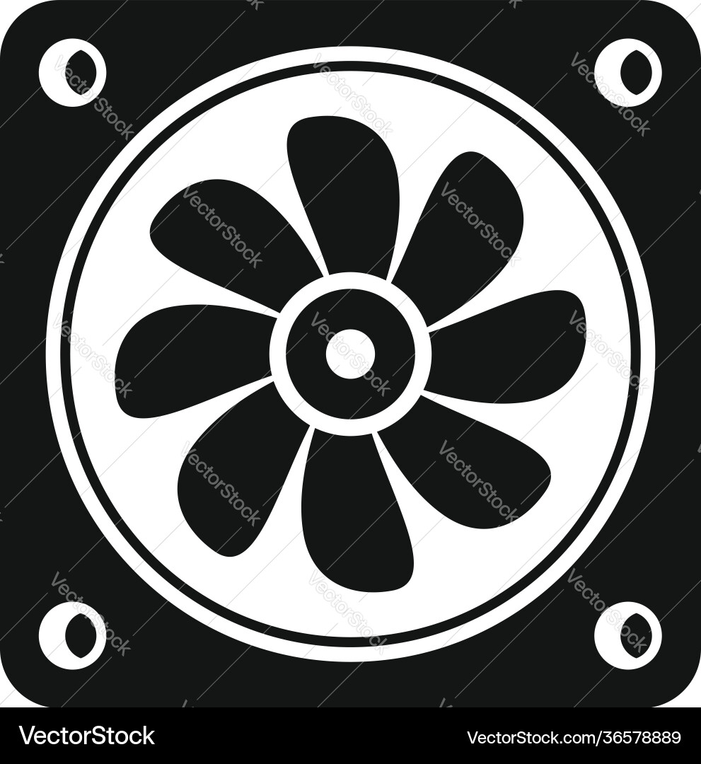 Ventilation fan icon simple style Ventilation fan icon simple style Vector Image