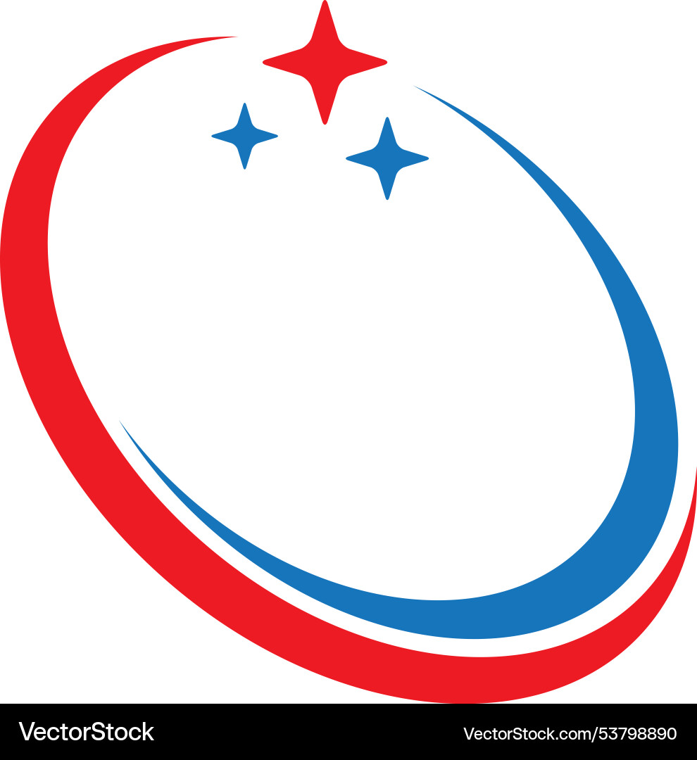 Abstract and dynamic circle with slash logo Abstract and dynamic circle with slash logo Vector Image