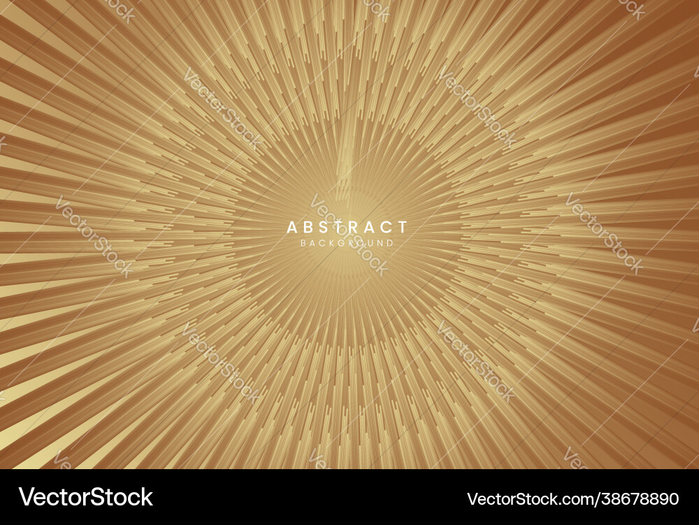 Golden lines circle patterns with flat line Vector Image