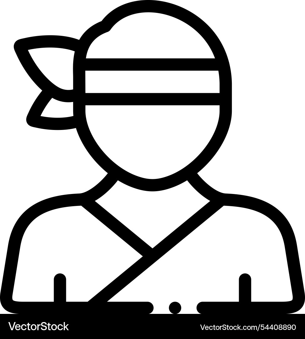 Karate icon thin linear style design isolated Vector Image