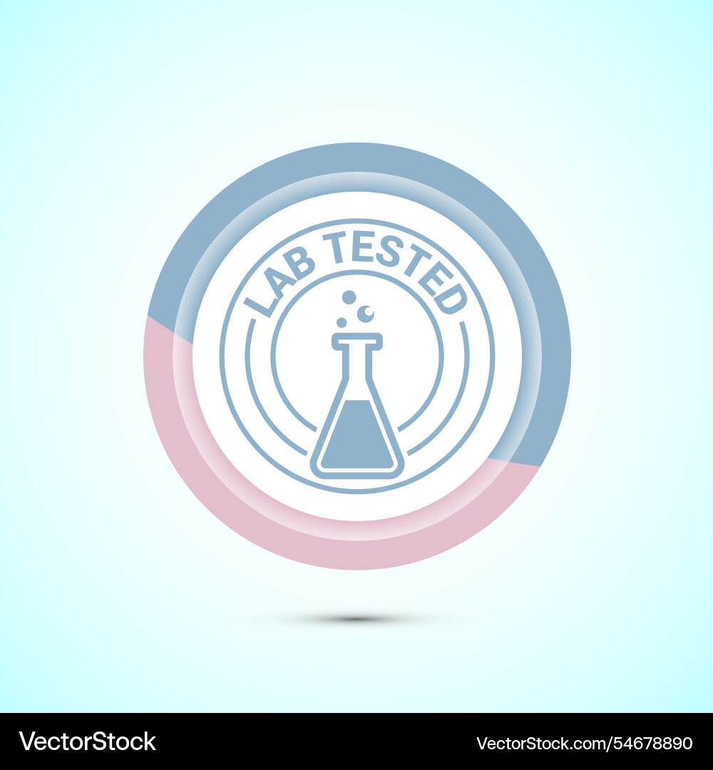 Lab tested icon laboratory testing product vector image
