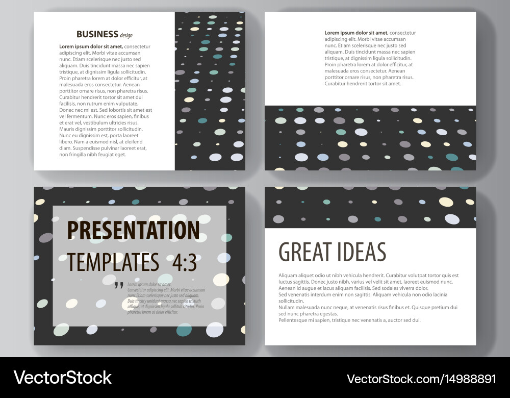 Business templates for presentation slides easy vector image