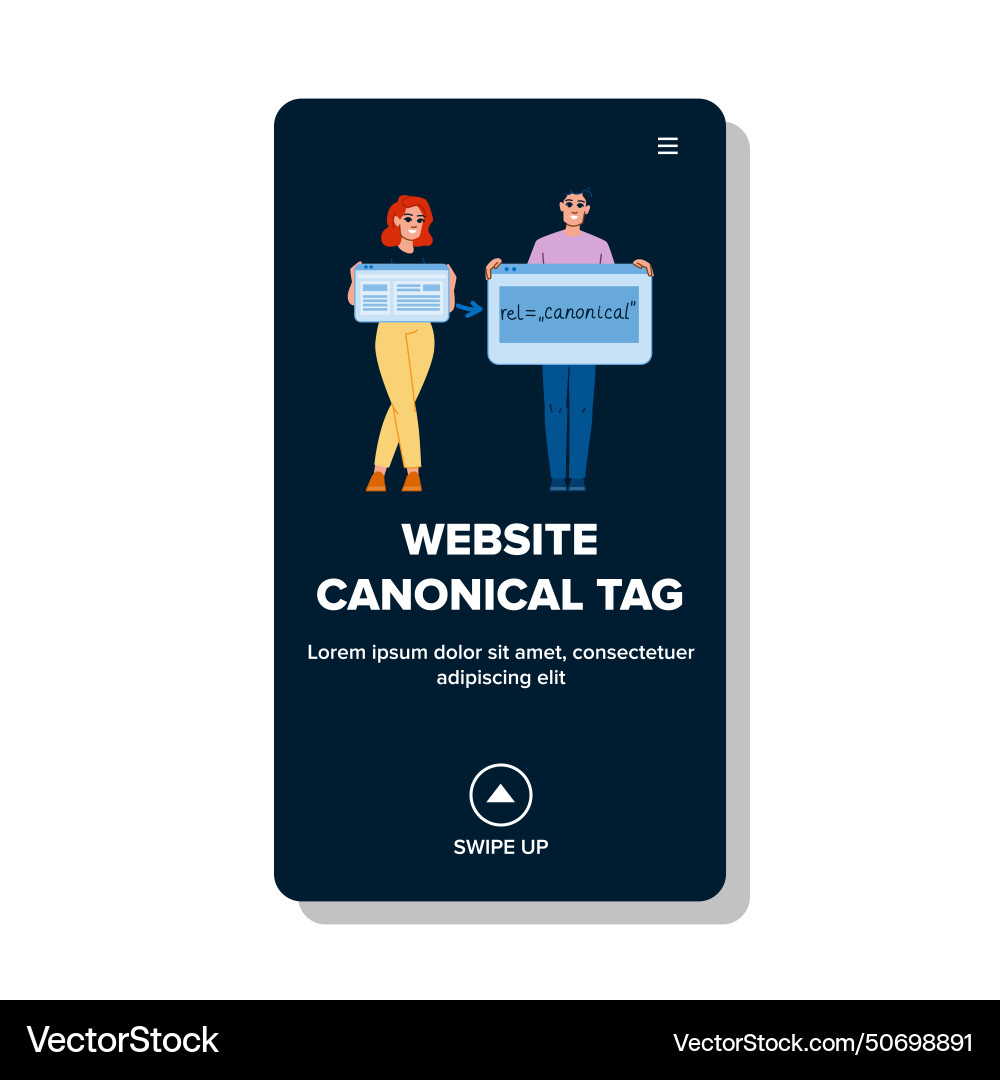 Coding website cannonica tag vector image