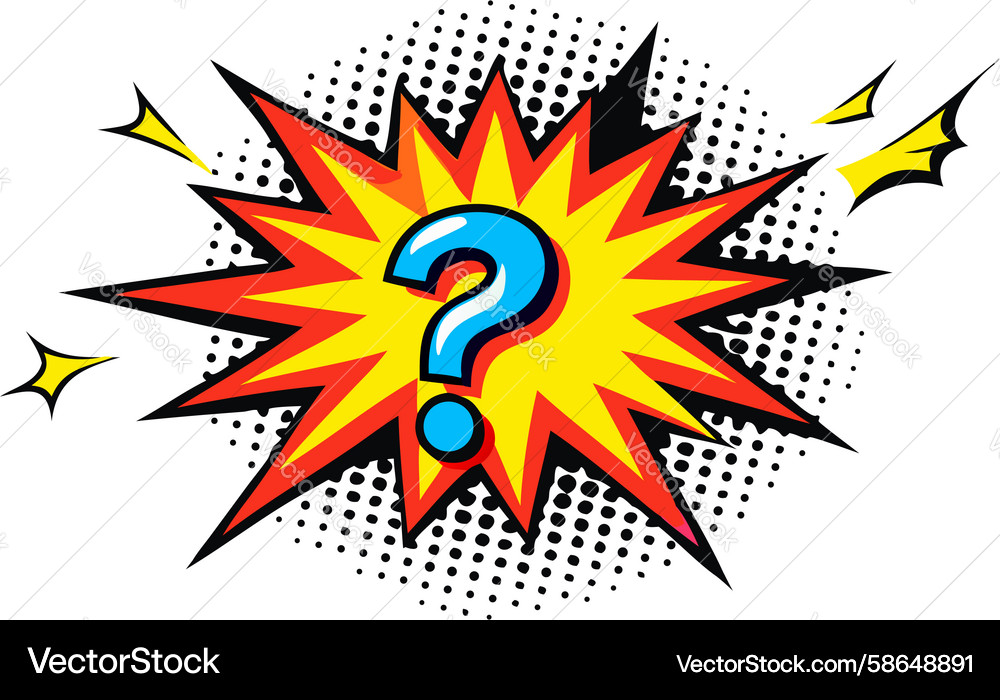Exploding question mark pop art icon design Vector Image