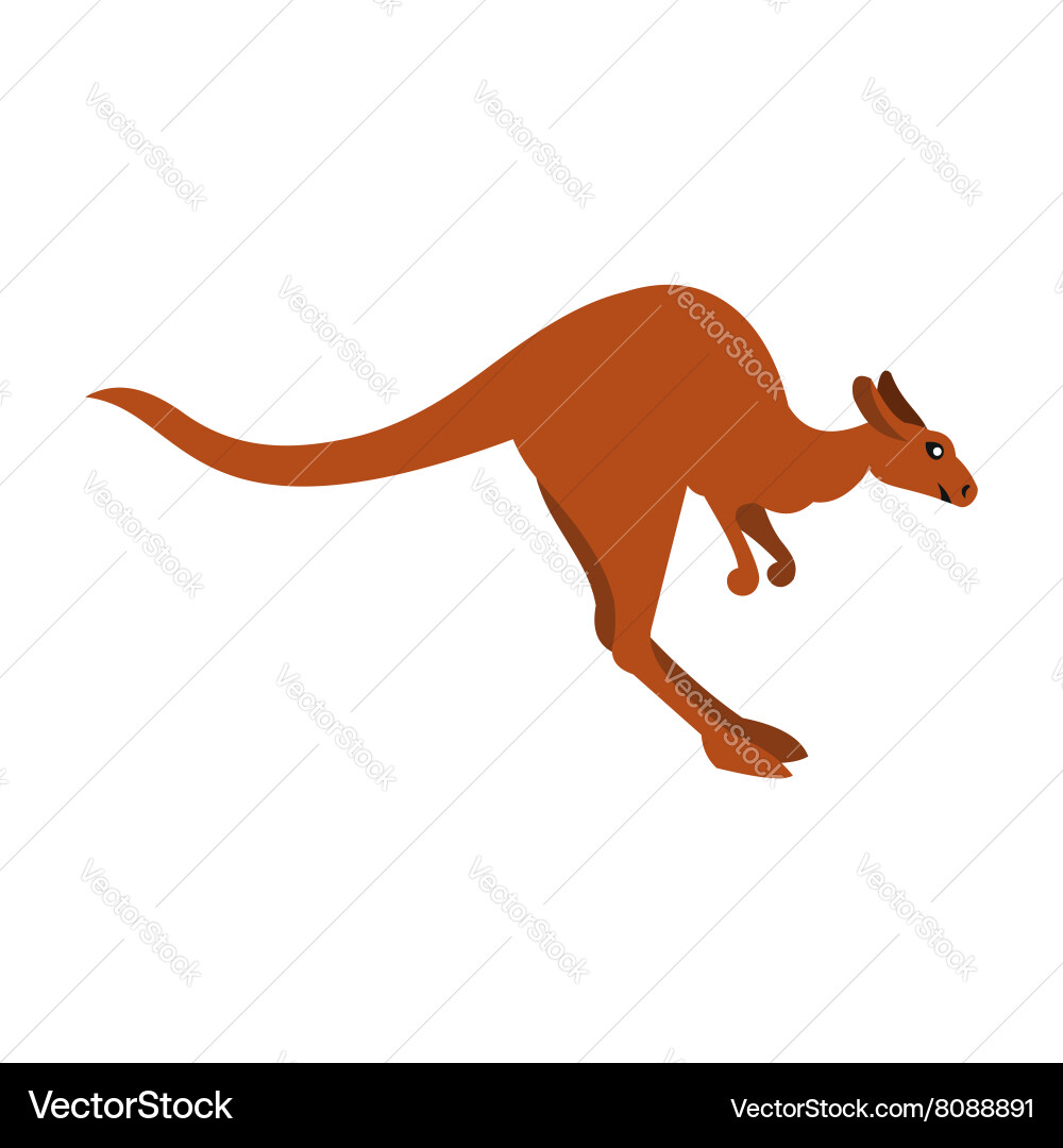 Kangaroo icon flat style Vector Image