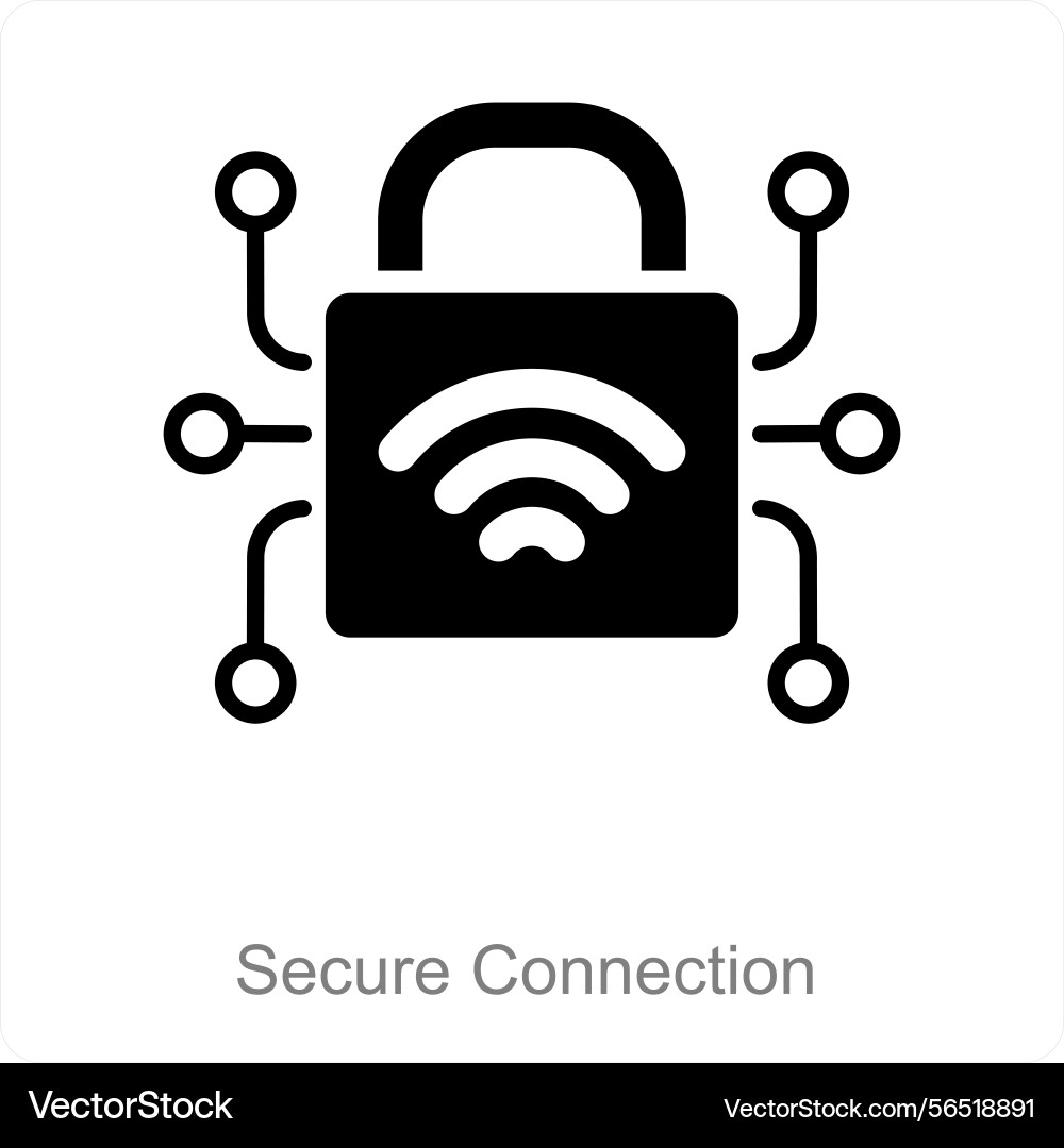 Secure connection and technology icon concept Vector Image