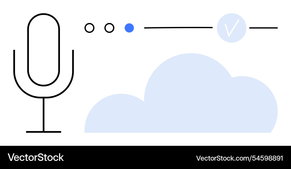 Voice control and cloud synchronization concept Voice control and cloud synchronization concept vector image