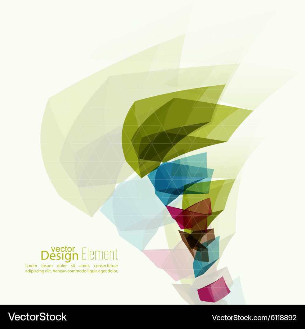 Angular geometric color shape vector image