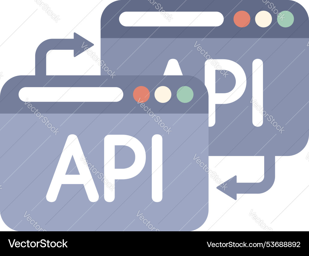 Api-Datenaustausch zwei Seiten verbinden Api-Datenaustausch zwei Seiten verbinden vektorbild
