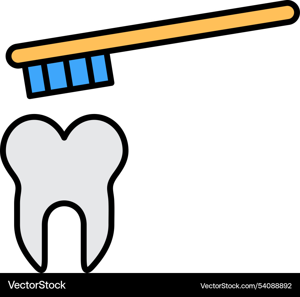 Brushing line filled icon design Vector Image