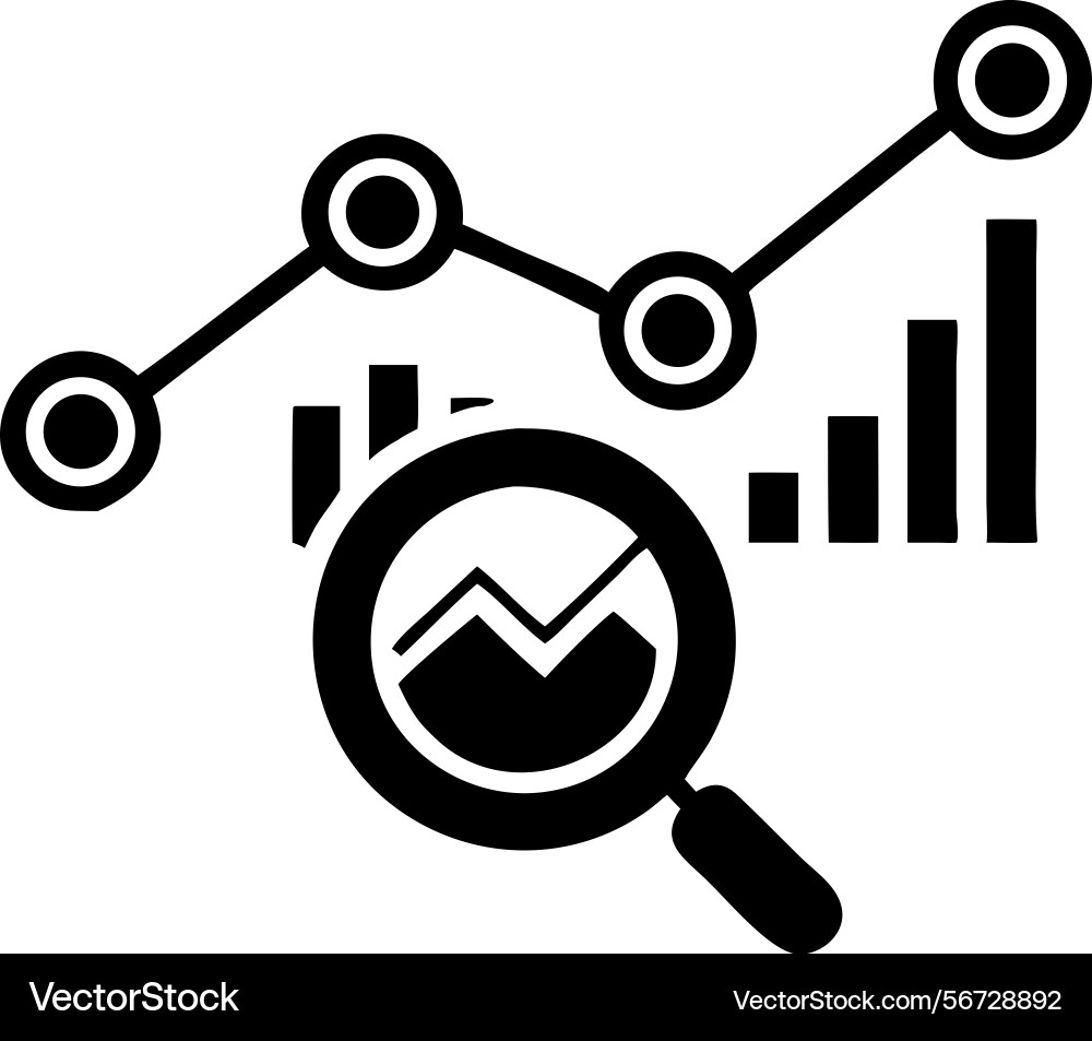 Business analytics featuring line graph bar chart Vector Image