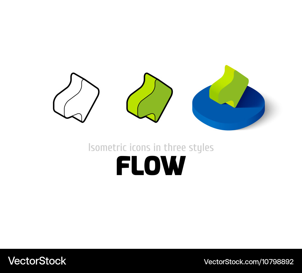 Flow icon in different style vector image