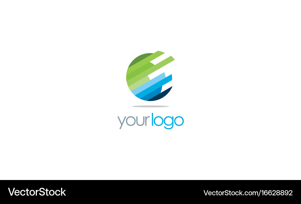 Globe round technology logo Royalty Free Vector Image