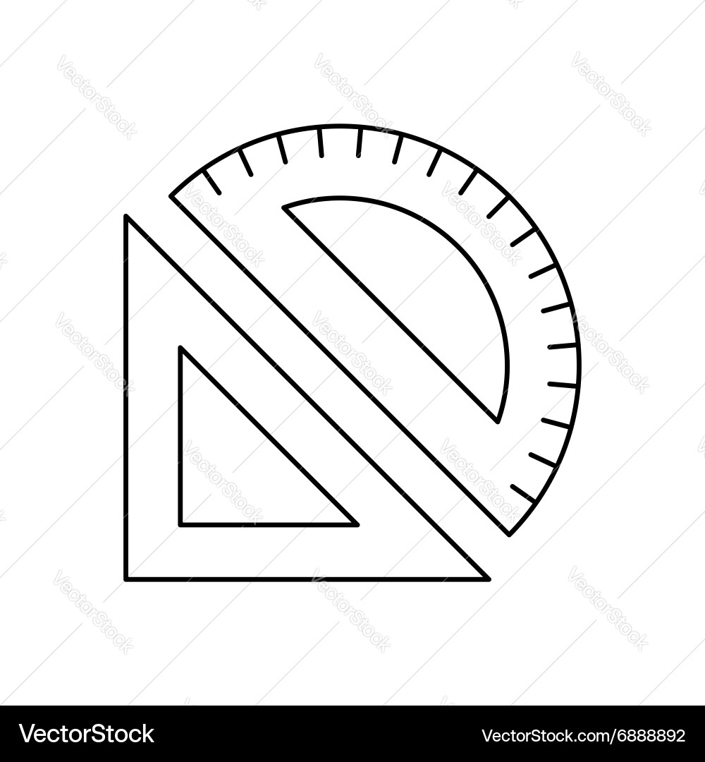 Measuring instruments line icon vector image