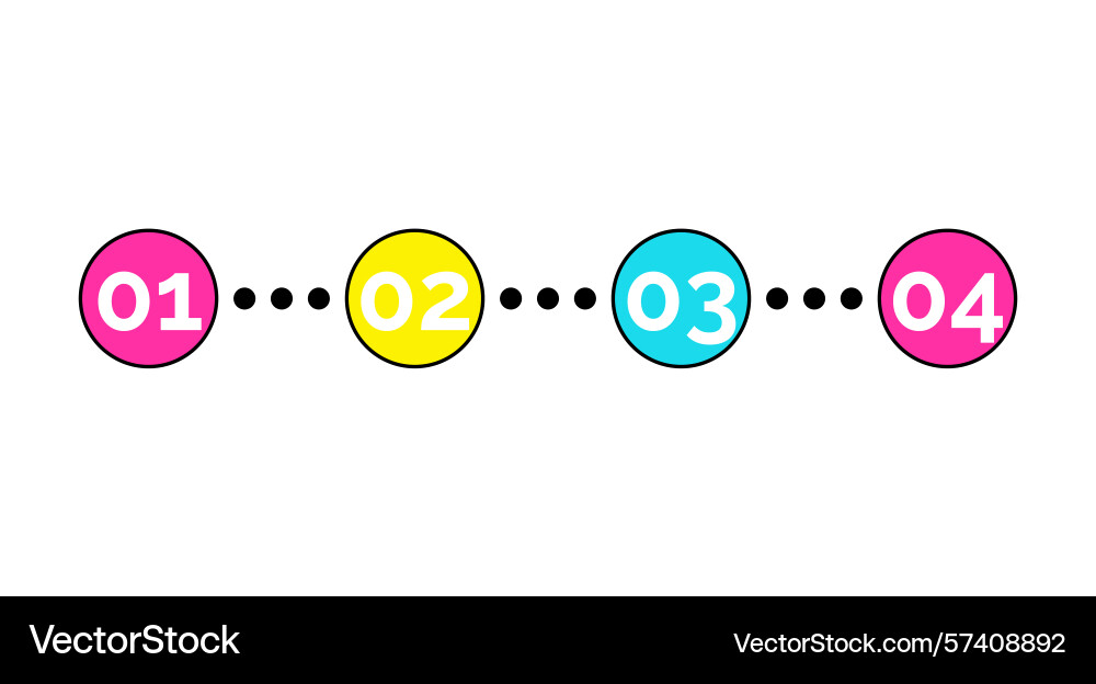 Number bullet point simple design elements vector image