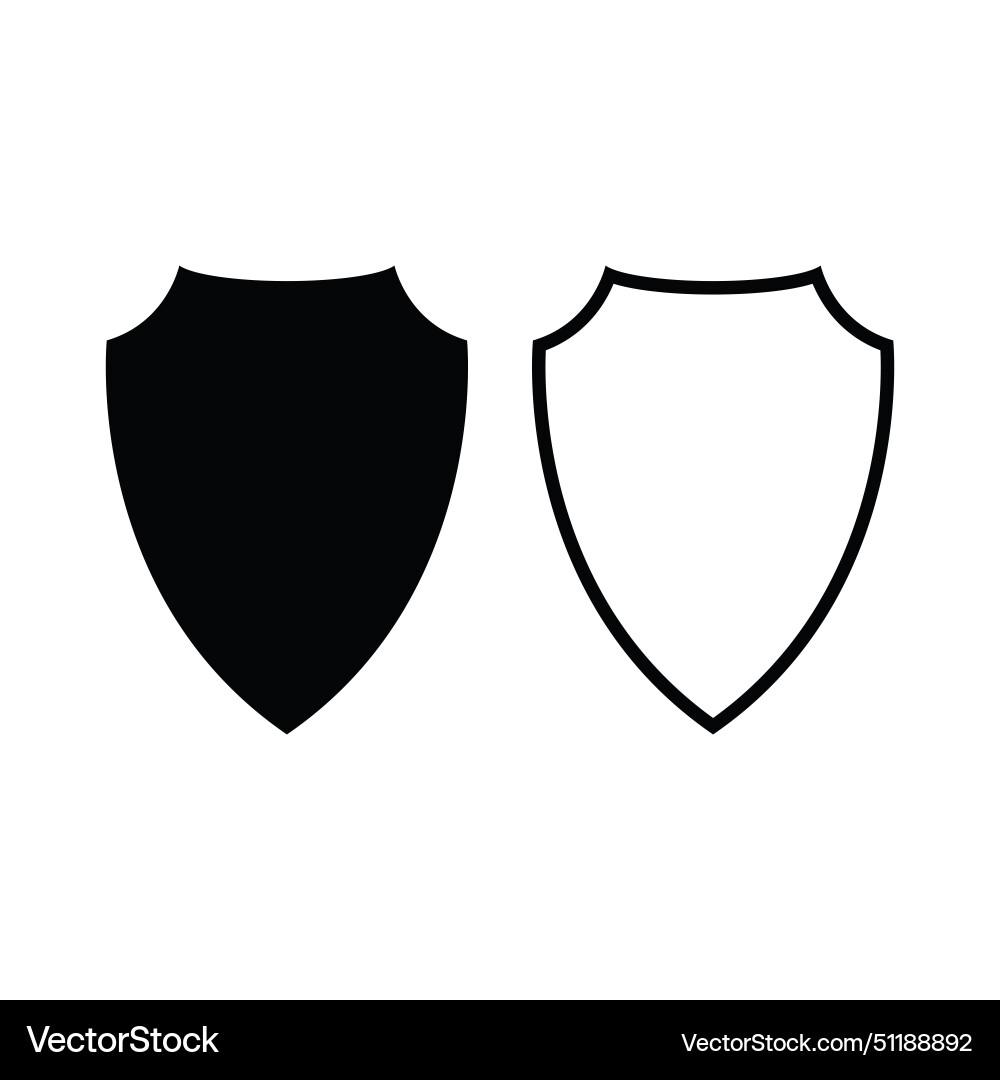 Shield icon Shield icon Vector Image