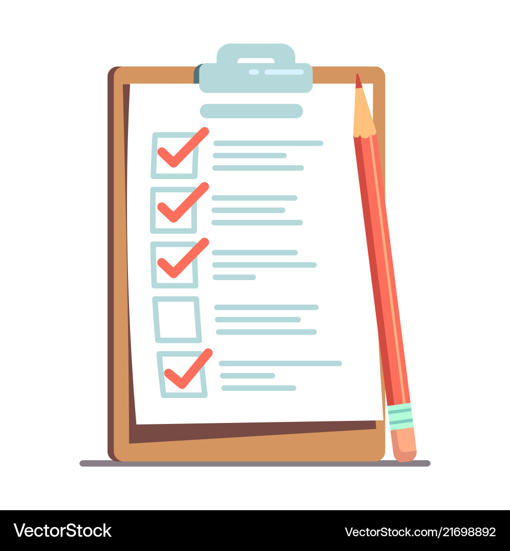 To-Do List with Pencil - Schedule Planner vector image