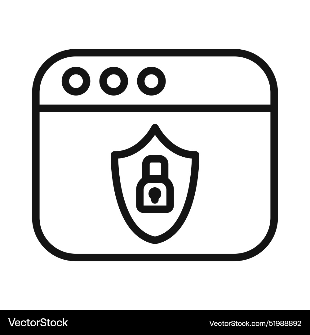Web security icon mark in filled style vector image