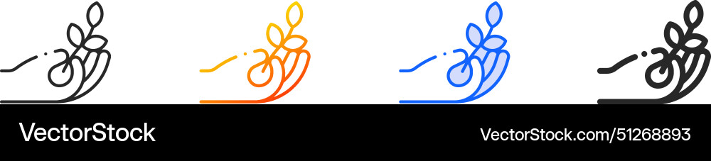 Branch iconthin linear gradient blue stroke Branch iconthin linear gradient blue stroke Vector Image