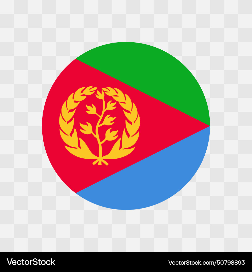Circle flag of eritrea Vector Image