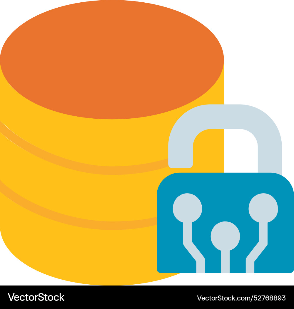 Data encryption icon design vector image