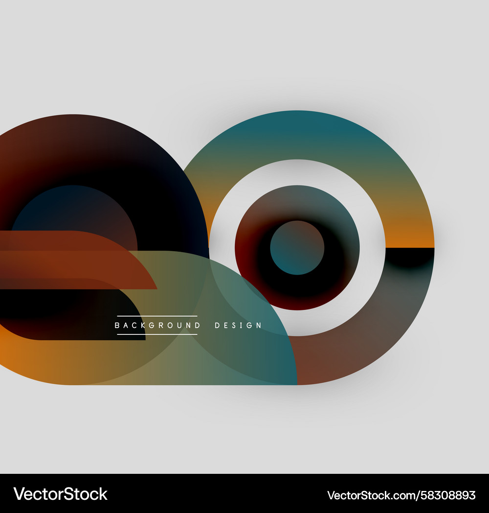 Dynamic Overlapping Circles Vector Image
