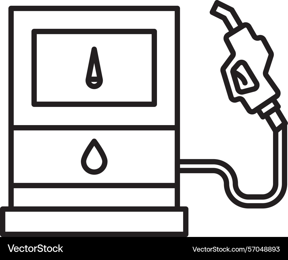 Gas pump line icon design Vector Image