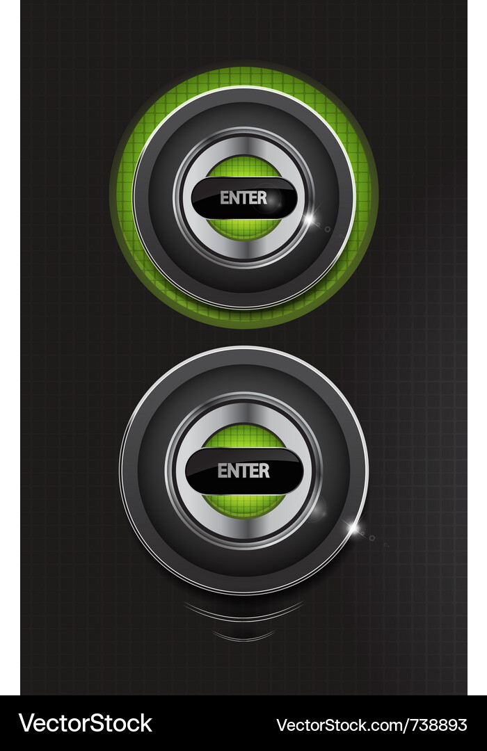 Hi-tech enter buttons Vector Image