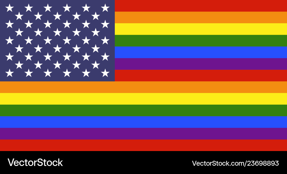 LGBT Pride Flag - USA Vector Image