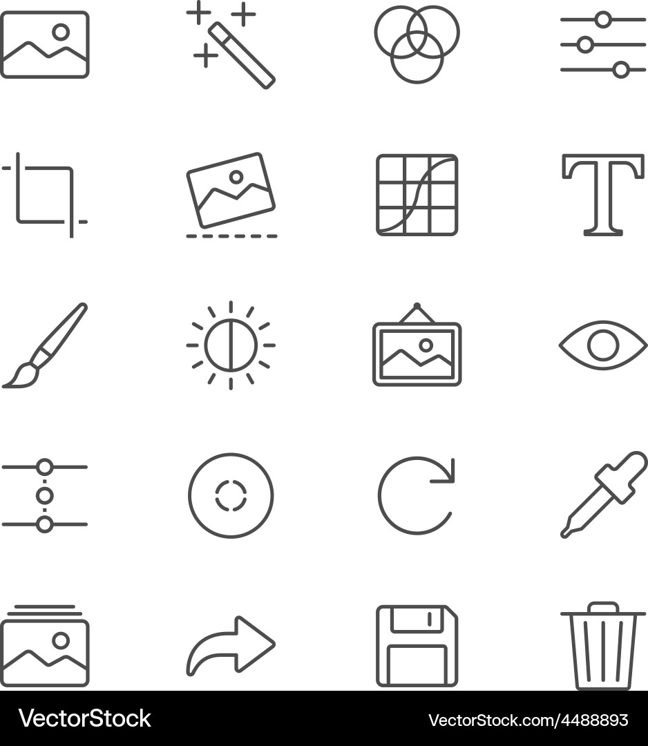 Photography Icon Set Vector Image