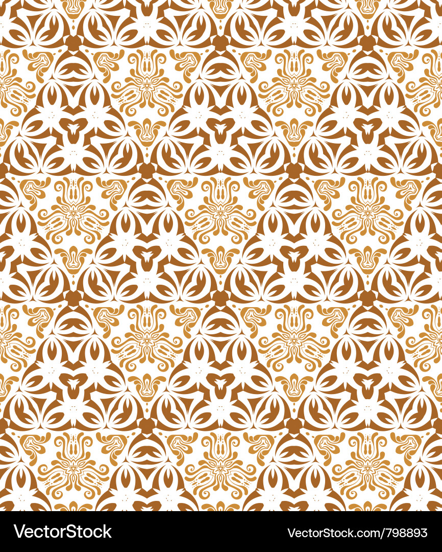 Retro Scroll Pattern Wallpaper vector image