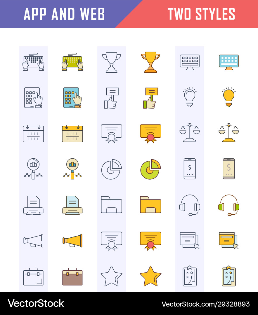 Set flat line icons seo and web design Set flat line icons seo and web design vector image