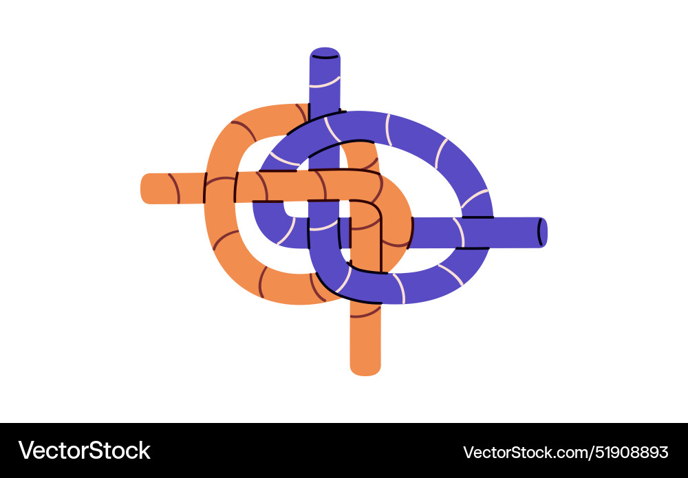 Technique of tying zeppelin bend knot tutorial Technique of tying zeppelin bend knot tutorial vector image