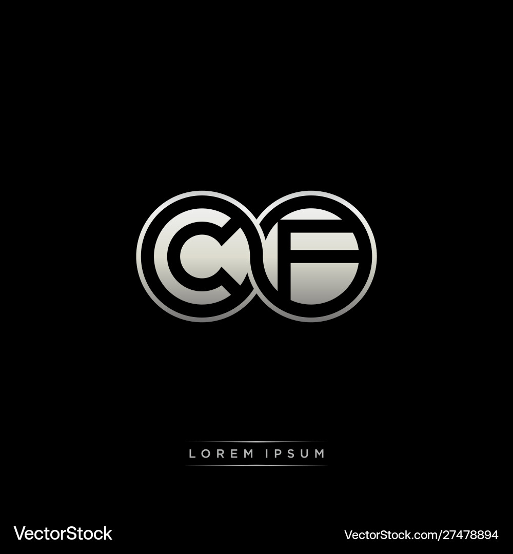 Cf initial letter linked circle capital monogram Vector Image