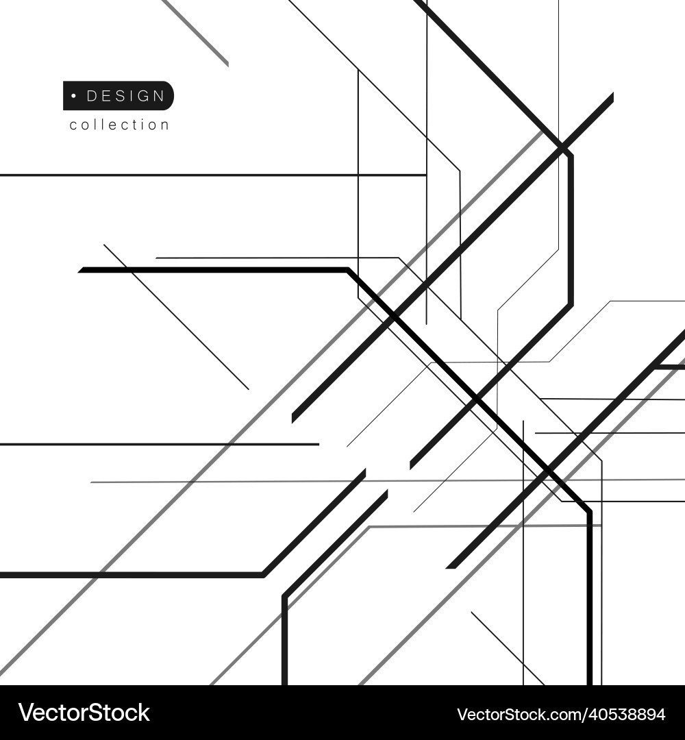 Chaotic Line Art - Abstract Geometry vector image