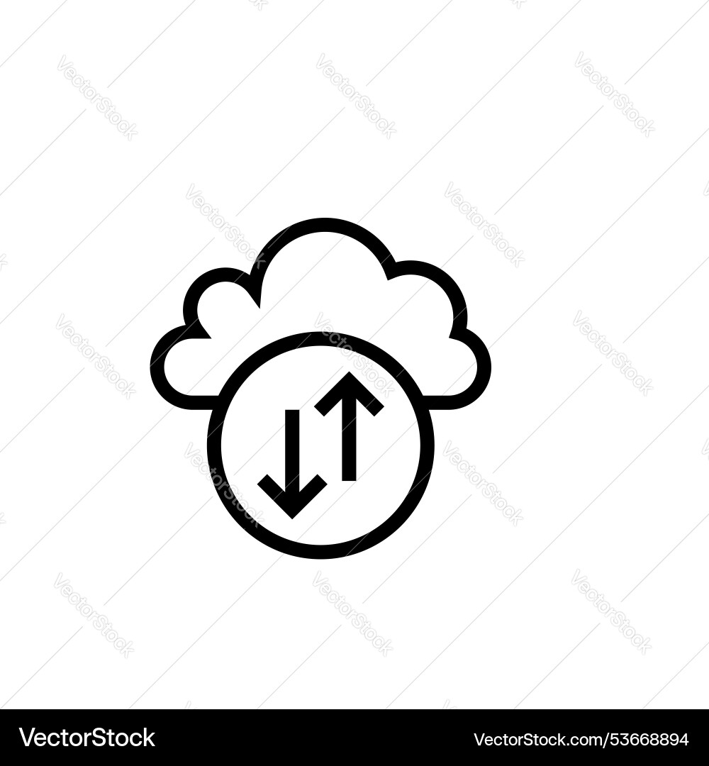 Cloud computing icon outline style design Cloud computing icon outline style design Vector Image