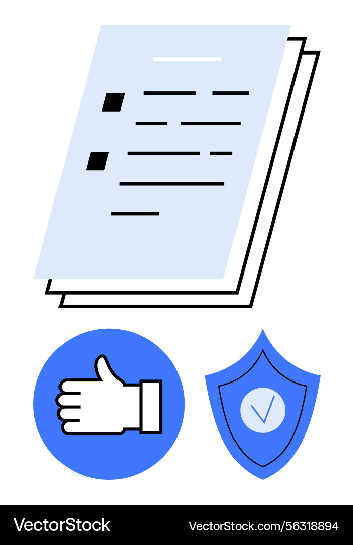Document Approval Workflow Vector Image
