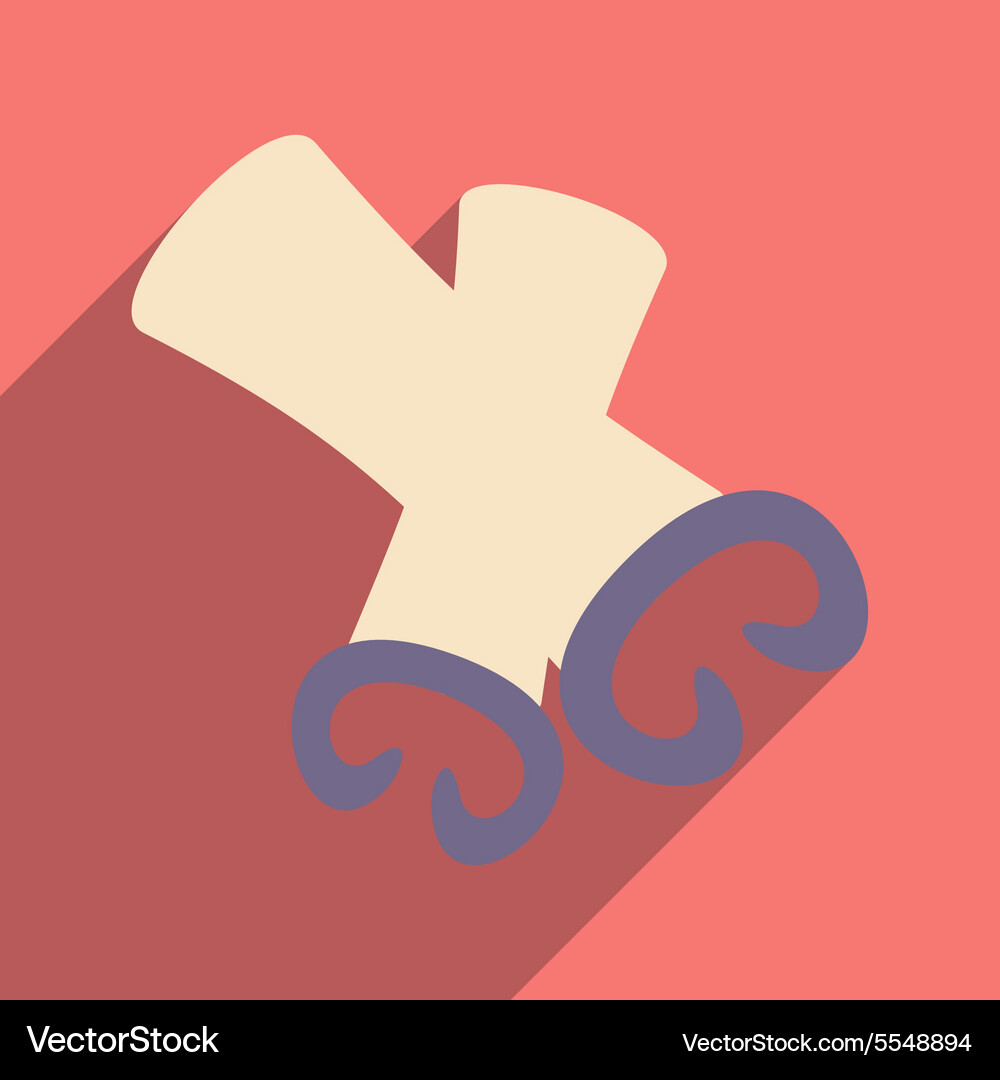Flat with shadow icon and mobile application Vector Image