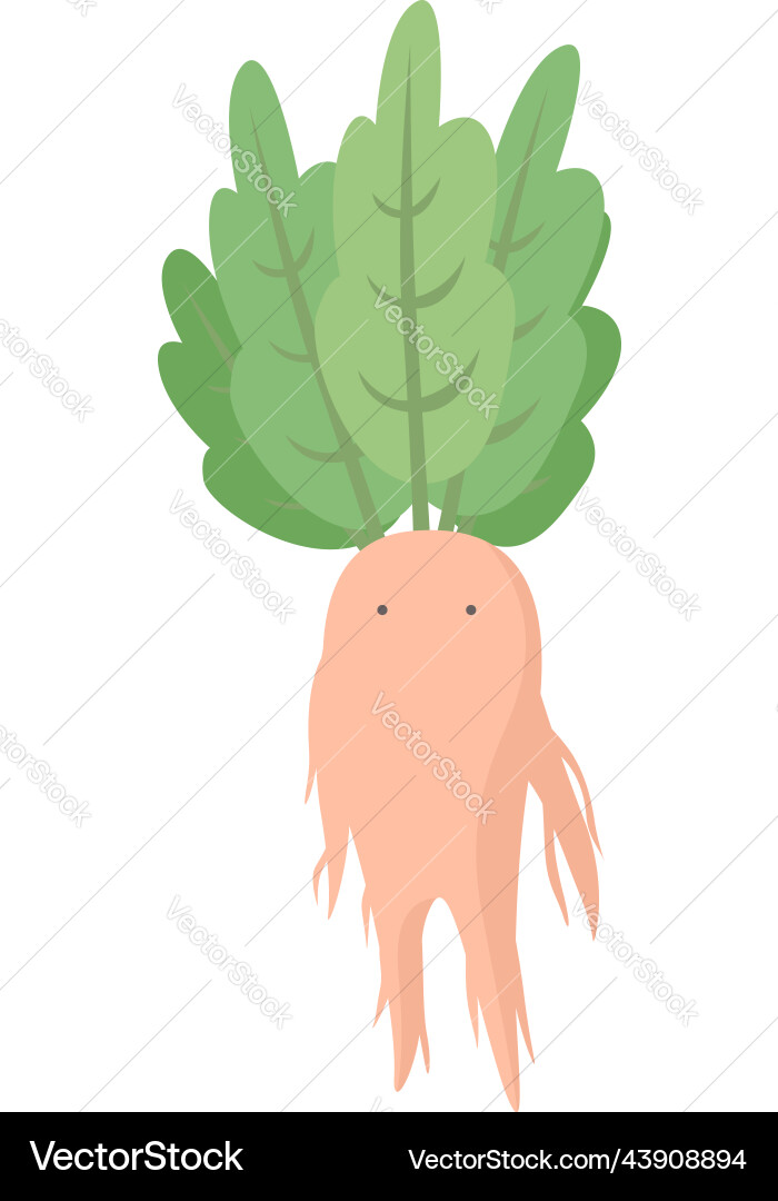 Garden mandrake icon cartoon root mandragora Garden mandrake icon cartoon root mandragora vector image