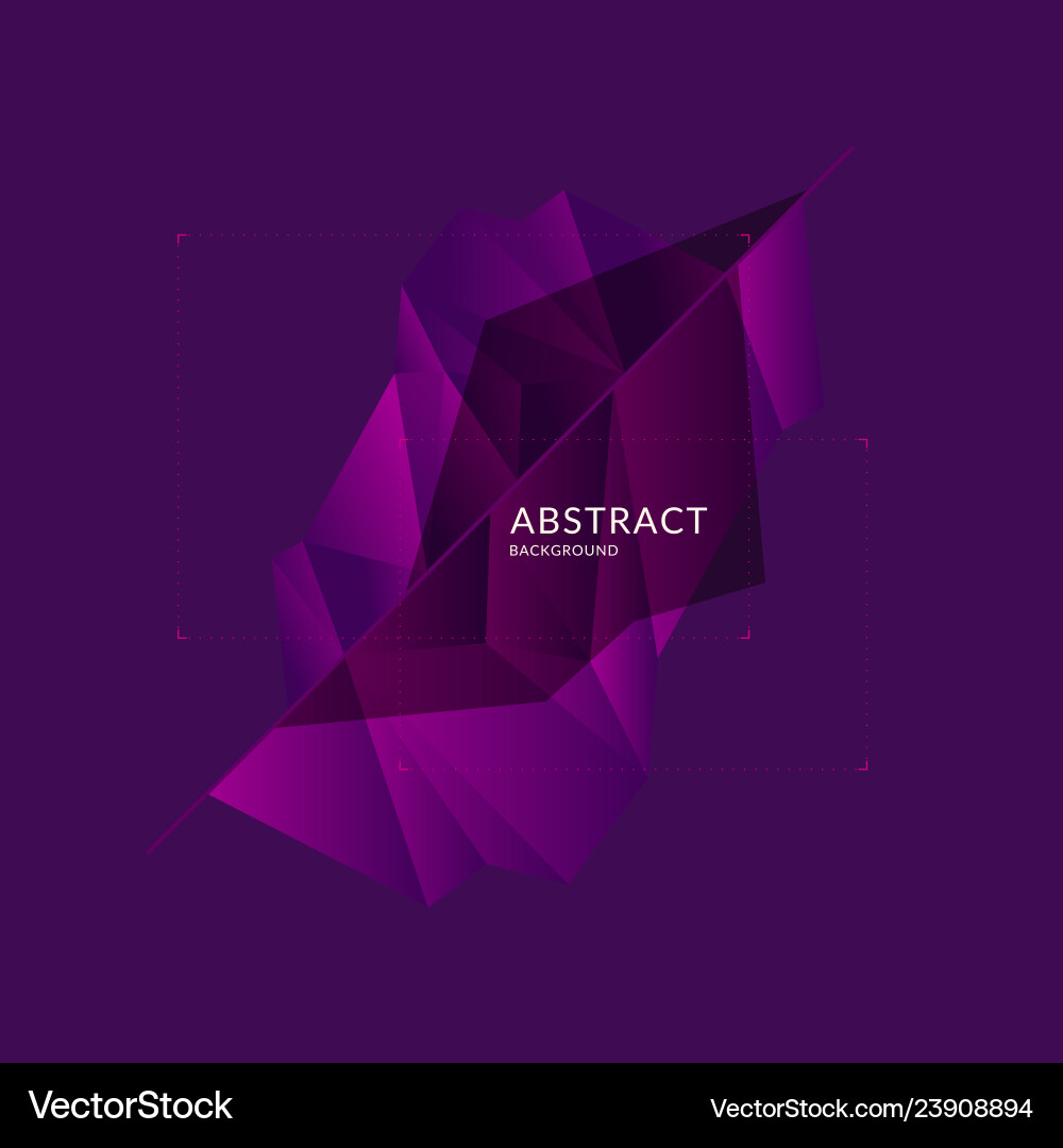 Low poly design abstract polygonal object Low poly design abstract polygonal object vector image