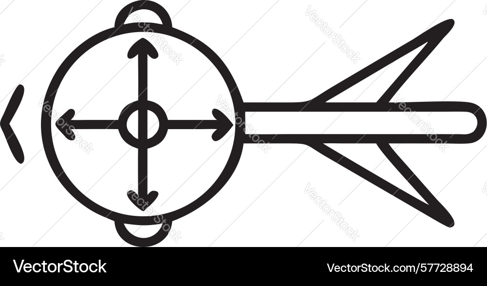 Minimalist compass pointer direction navigation vector image