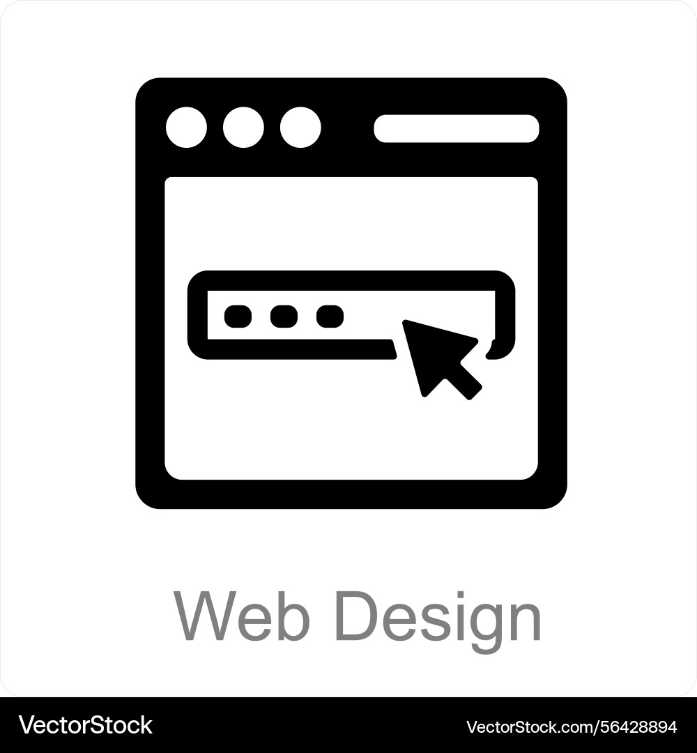 Web design and element icon concept Vector Image