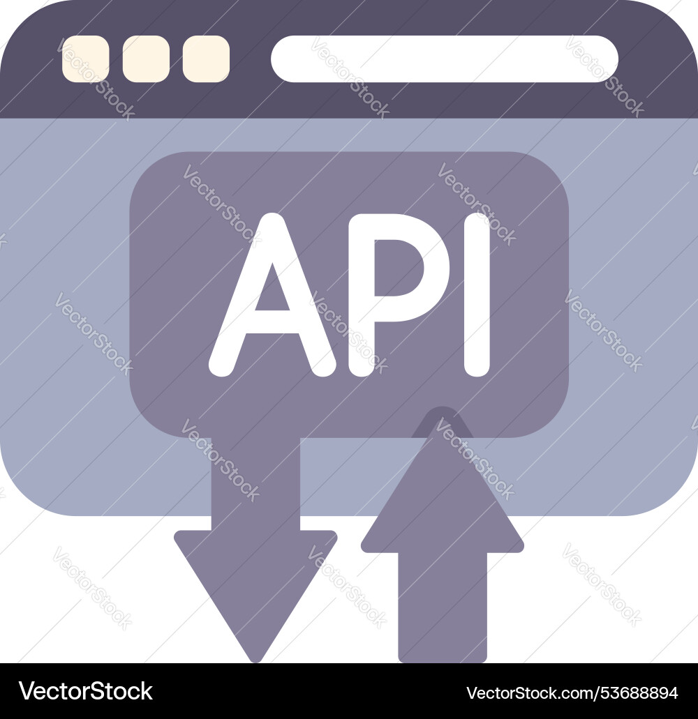 Website api Schnittstelle Austausch von Daten mit up Website api Schnittstelle Austausch von Daten mit up vektorbild